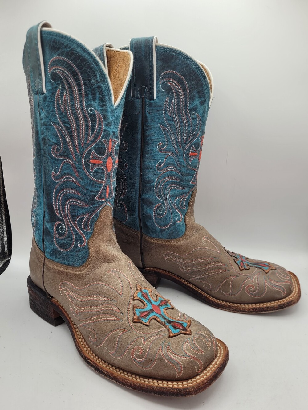 Tony Lama San Saba Collection "Cross" boots Size 6.5 B - Picture 2 of 16